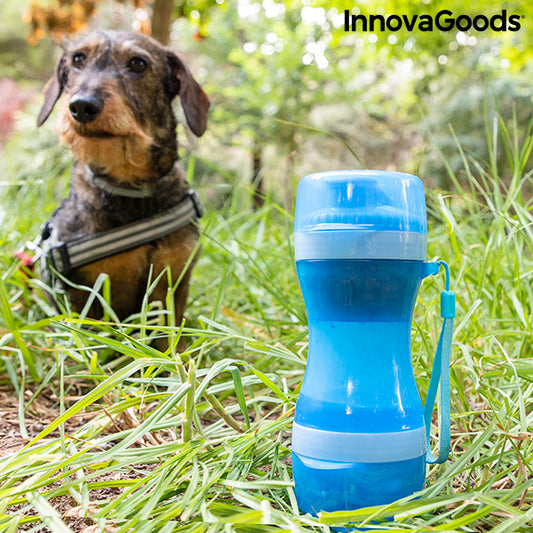 2-in-1 bottle with water and food containers for pets Pettap